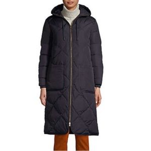 LAND’S END Primaloft Women's Insulated Quilted Maxi ThermoPlume Coat Small